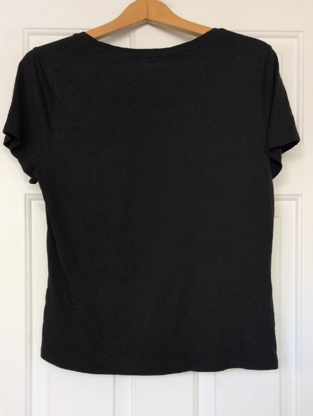Quince Cotton Modal Scoop Neck Tee Shirt Womens Size Large Black Short Sleeves - Picture 6 of 9